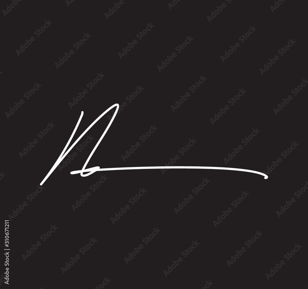 Initial Signature Letter Handwritten Calligraphy Initial Signature Letter Handwritten Calligraphy