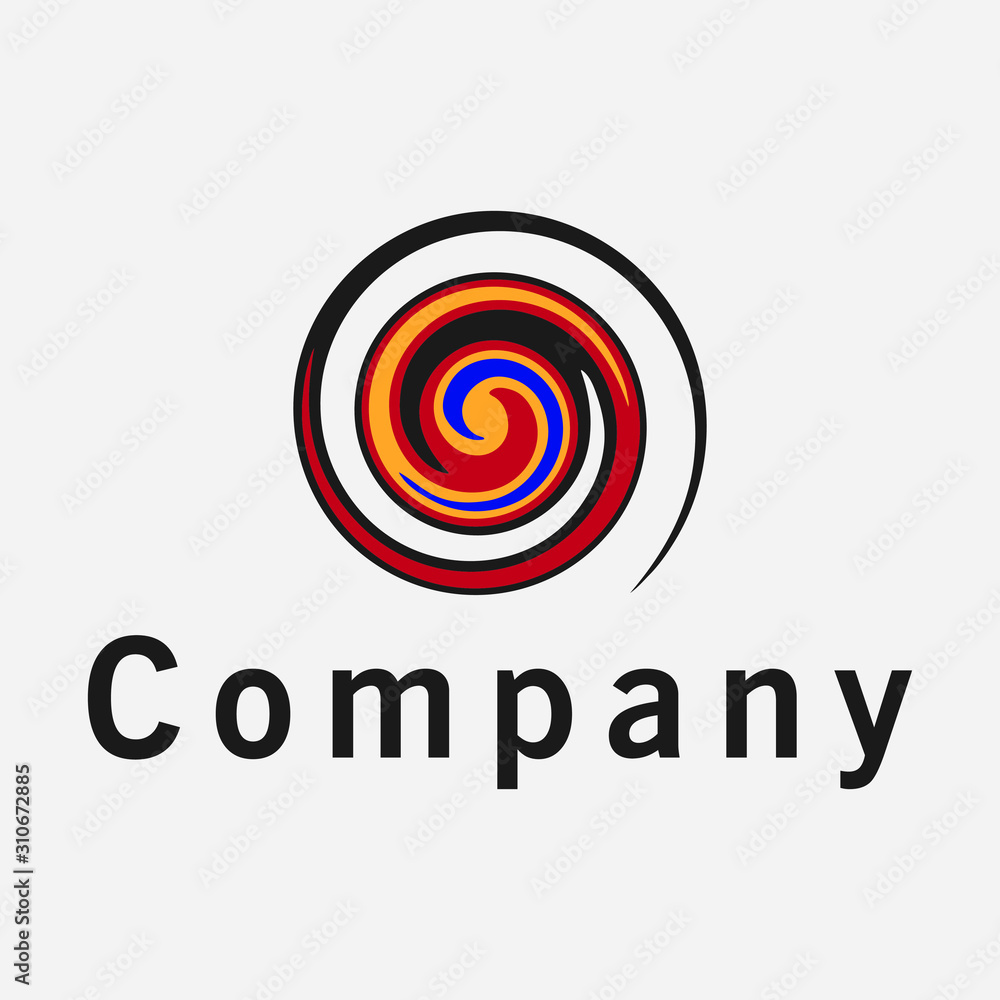 abstract business logo with red, yellow and blue colors abstract business logo with red, yellow and blue colors