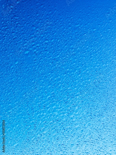 Wet blue surface