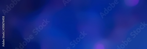 blurred bokeh horizontal background with midnight blue, slate blue and dark slate blue colors and free text space