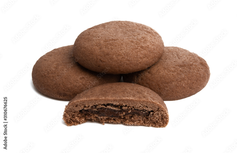 cookies with chocolate cream isolated cookies with chocolate cream isolated