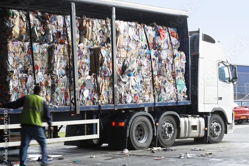 Stacks Of Recycled Paper In Lorry © MDBPIXS