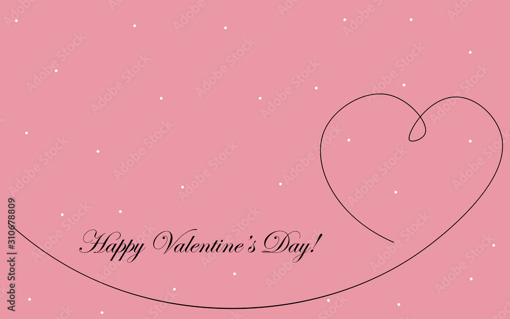 Heart background valentine day, vector illustration