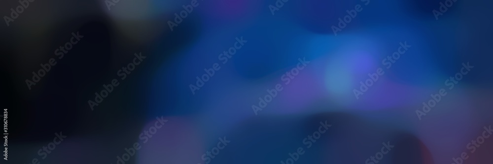 blurred horizontal background with midnight blue, black and steel blue colors and space for text or image