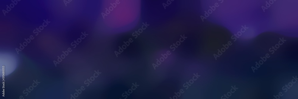 soft blurred horizontal background with very dark blue, dark slate blue and midnight blue colors and space for text
