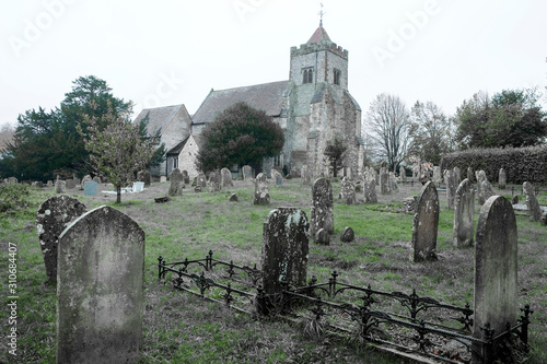 An English church and grave yard