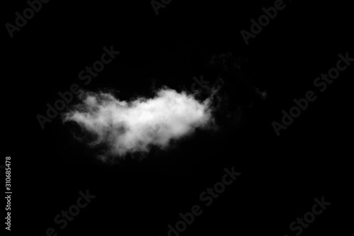 White cloud with black background