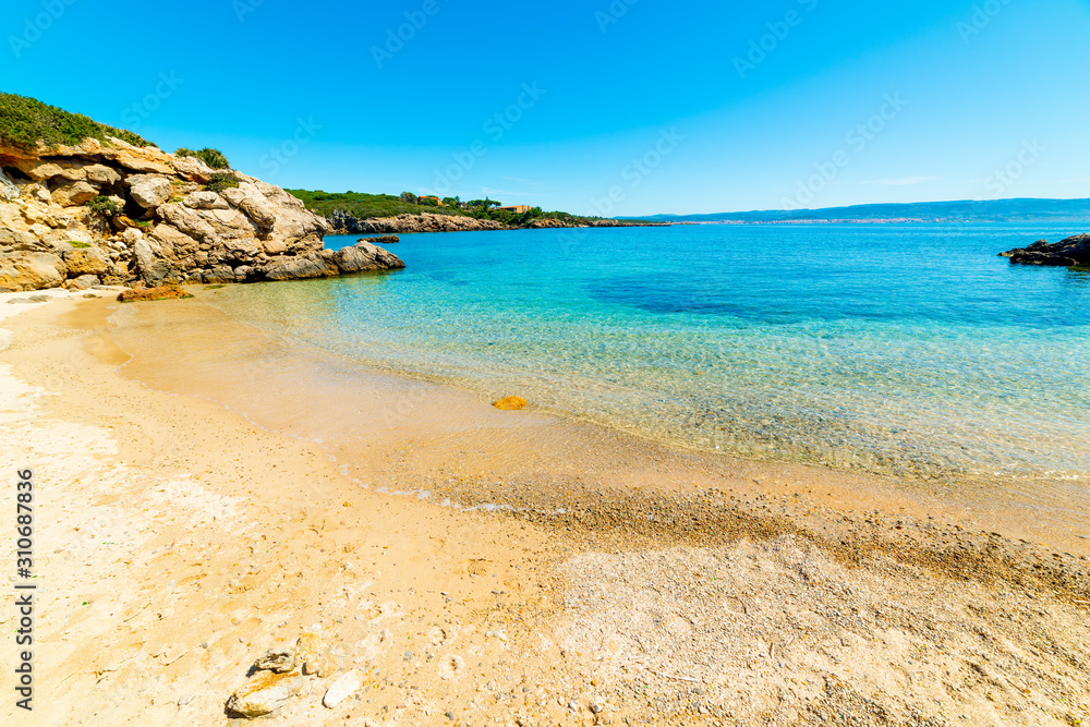 Clear water in Alghero shore