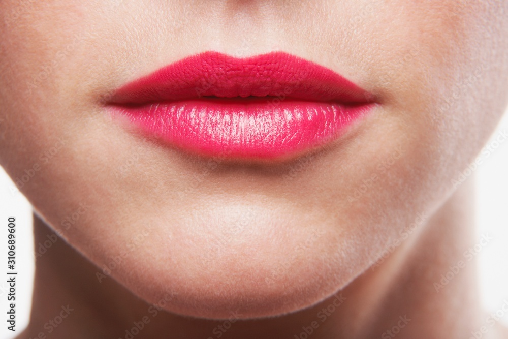 Fototapeta premium Woman Wearing Pink Lipstick