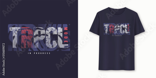 Tropical mode stylish graphic tee vector design, print