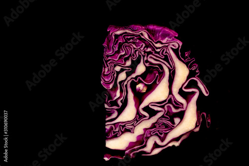 abstraction in the form of an image on an isolated black background macro photography 