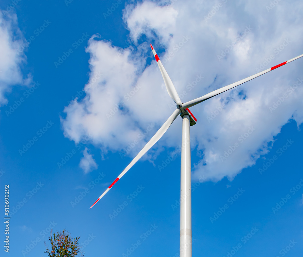 Technology, energy, Germany - A wind turbine for generating electricity near the Ebsdorfergrund in the middle of the forest. Technology, energy, Germany - A wind turbine for generating electricity near the Ebsdorfergrund in the middle of the forest.