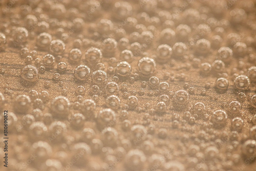 Macro de bolhas de água gaseificada Macro de bolhas de água gaseificada