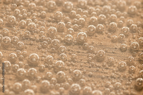 Macro de bolhas de água gaseificada 