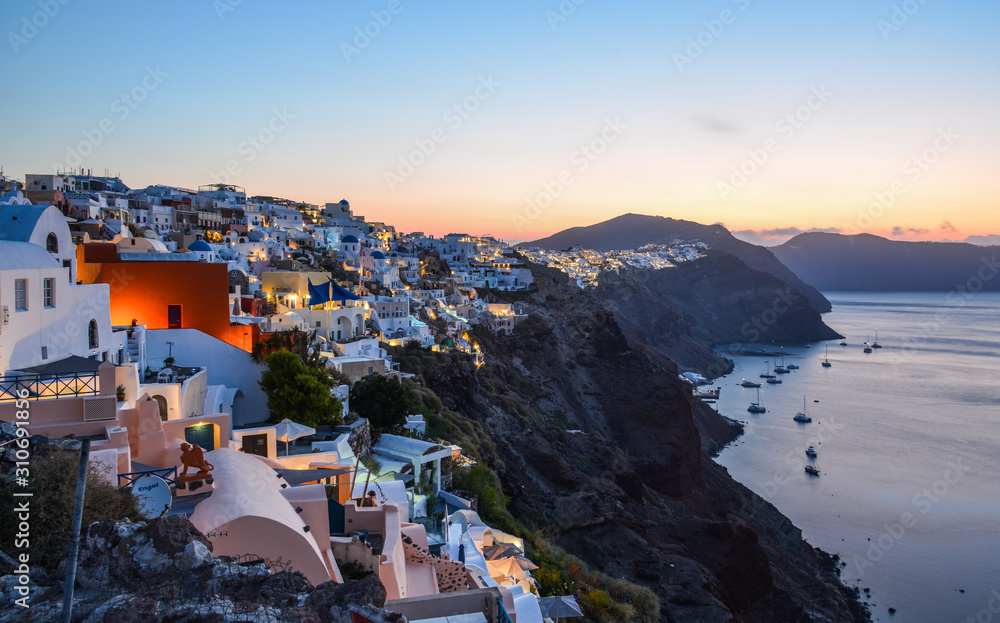 Naklejka premium Landscape of Santorini Island, Greece