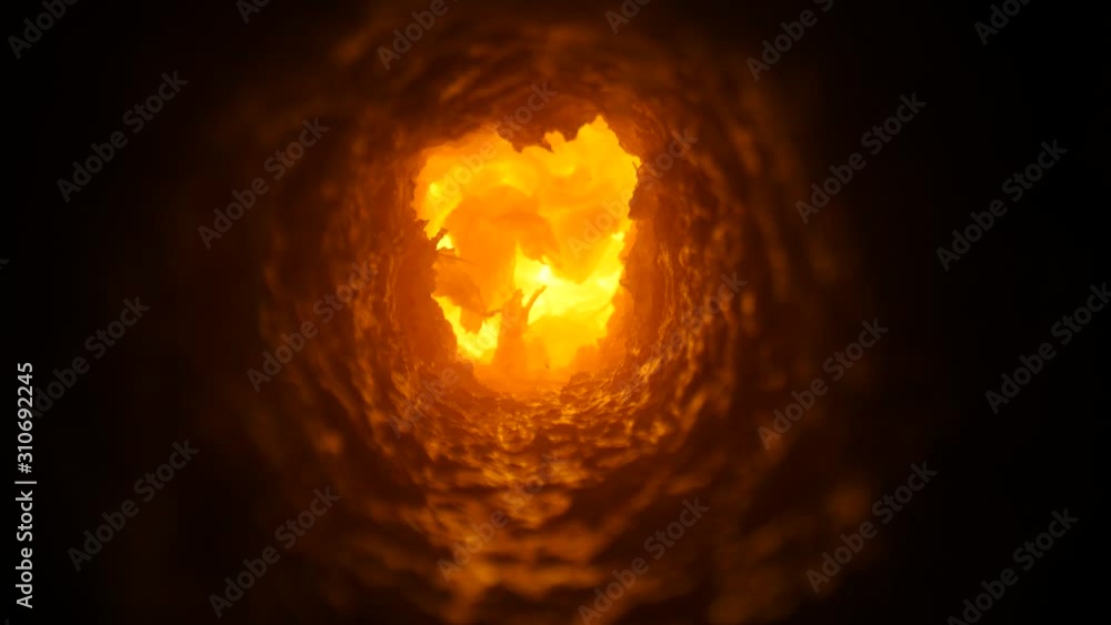 The light at the end of the tunnel. Travelling down a dark cavern towards a bright light. The light at the end of the tunnel. Travelling down a dark cavern towards a bright light.