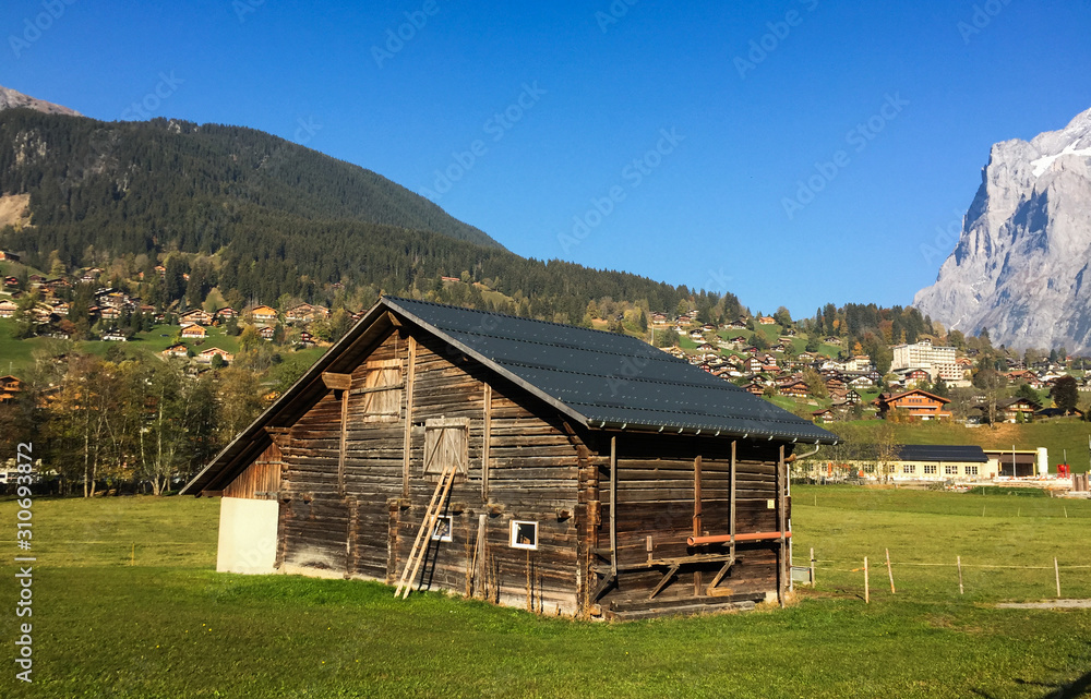 Rural scenery of Grindelwald, Switzerland