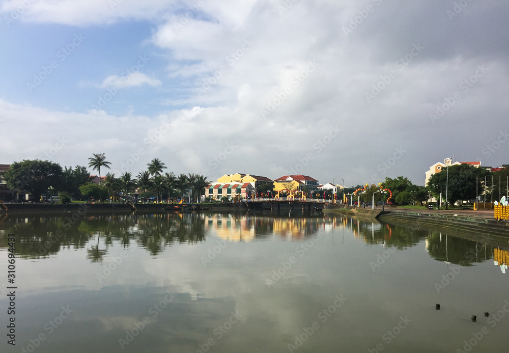 River scenery with Hoi An ancient town