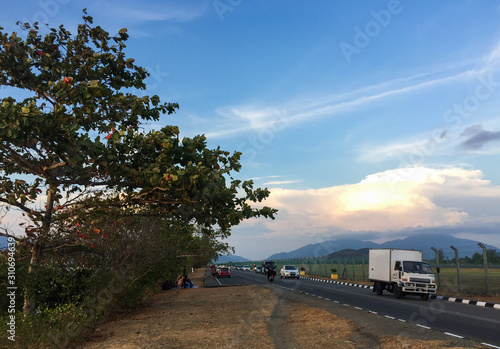 Rural road in Langkawi, Malaysia photo