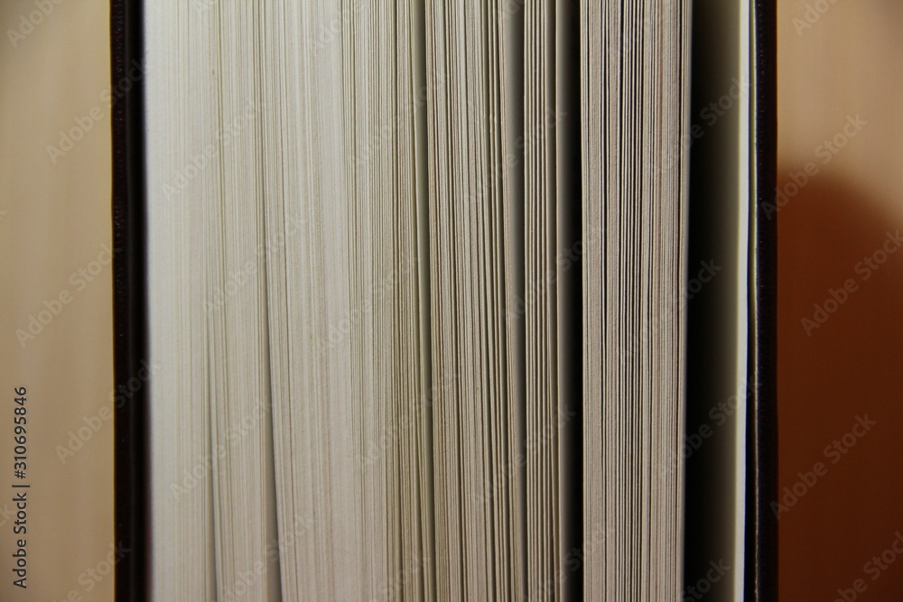 Obraz premium the pages of a thick book from the near