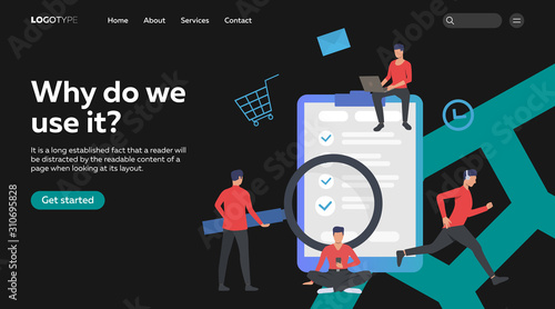 Man planning his life. To-do list, task, tick flat vector illustration. Personal development and self-management concept for banner, website design or landing web page