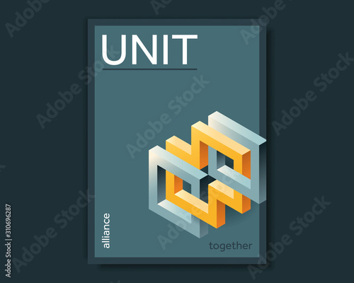 Abstract geometry design poster