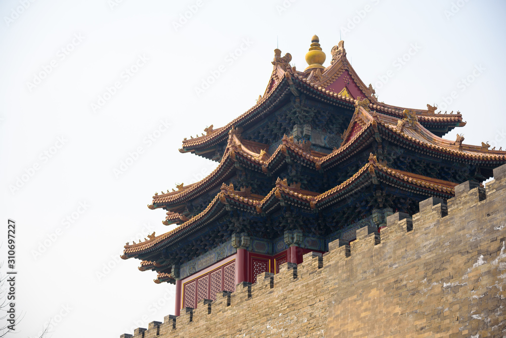 Turret Watch Tower Forbidden City Imperial Palace, Beijing, China