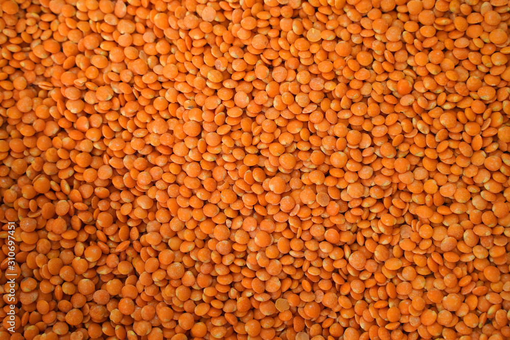 background of dried red lentils background of dried red lentils