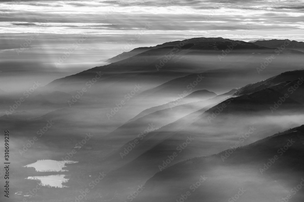 The plateau of Cansiglio in Italy / View from Mount Pizzoc The plateau of Cansiglio in Italy / View from Mount Pizzoc