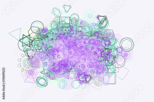 Abstract geometric pattern, colorful & artistic shapes for graphic design, catalog, illustration, graphic resources or background.