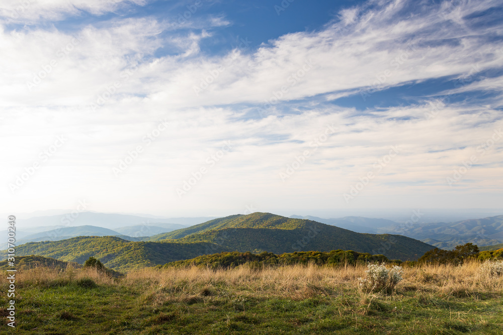 Max Patch overlooking Great Smoky Mountains National Park