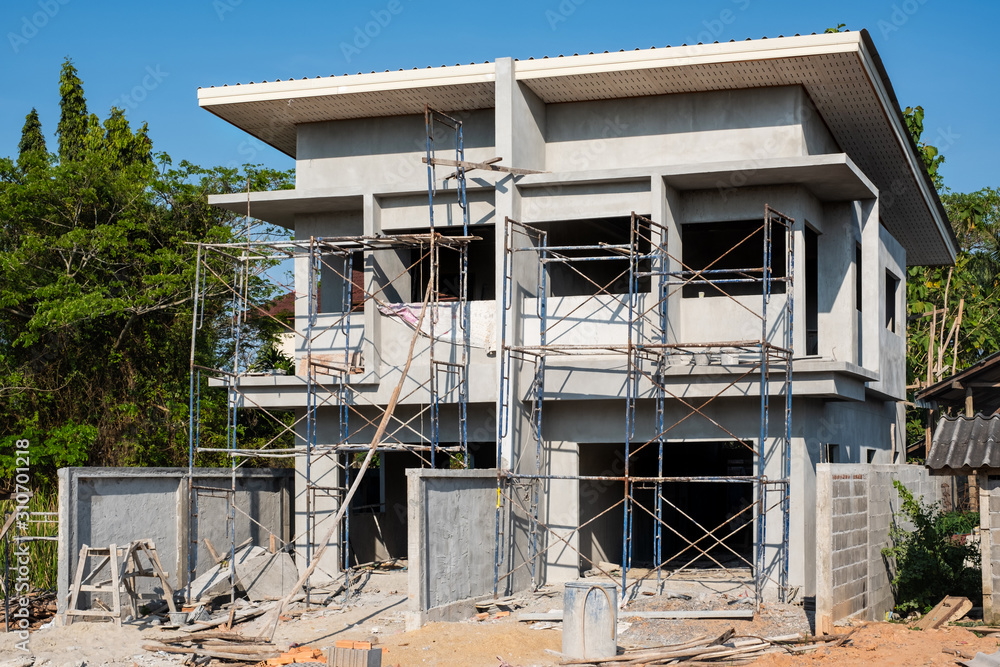 Two Storey Houses Are Under Construction In Thailand Modern House 