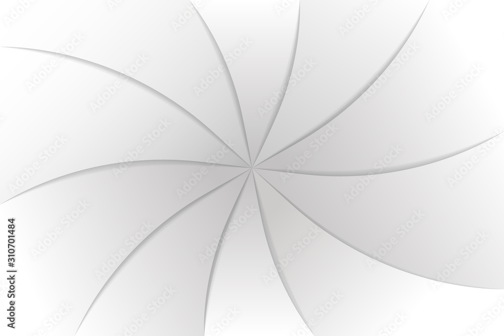 Fototapeta premium Abstract grey and white spiral background.