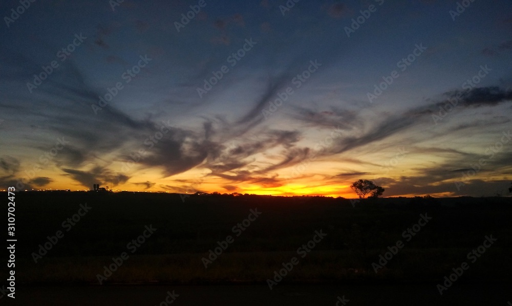 Sunset over the horizon Sunset over the horizon
