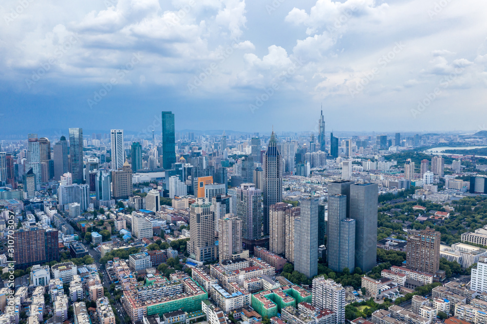 Nanjing City, Jiangsu Province, urban construction landscape