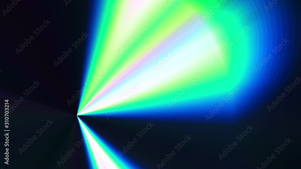 Looped background of blue neon rays forming spectral psychedelic holographic moving cone. Futuristic concept. Looped background of blue neon rays forming spectral psychedelic holographic moving cone. Futuristic concept.