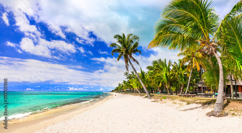 Tropical beach scenery - beautiful Mauritius island