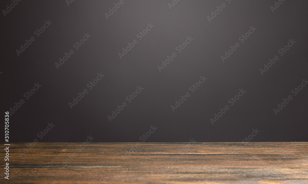 Empty brown background with wooden boards. Slide for presentations and placement of text, products and promotional items. Gray paper with white highlights. Beautiful and sophisticated, minimalism. Empty brown background with wooden boards. Slide for presentations and placement of text, products and promotional items. Gray paper with white highlights. Beautiful and sophisticated, minimalism.