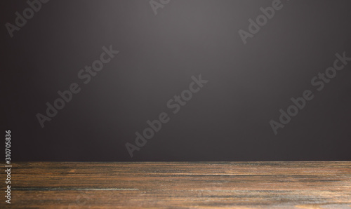 Obraz na plátně Empty brown background with wooden boards