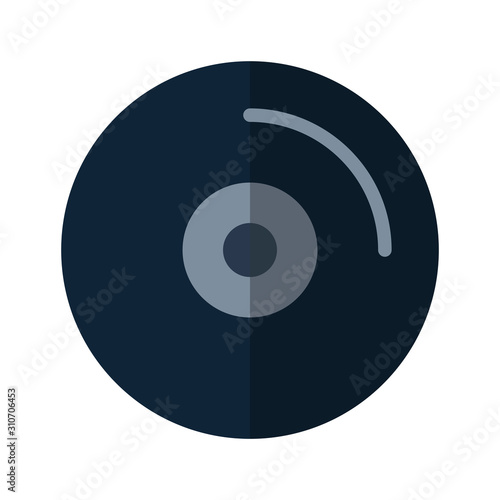 Icon compact disk in flat style. vector illustration and editable stroke. Isolated on white background.