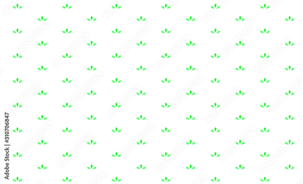 Small grass patterns arranged in a white background.