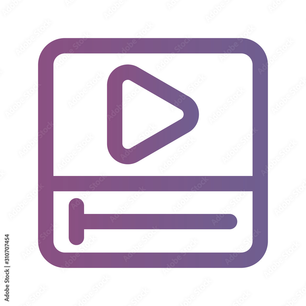 Icon video streaming in Lineal Gradient style. vector illustration and editable stroke. Isolated on white background. Icon video streaming in Lineal Gradient style. vector illustration and editable stroke. Isolated on white background.