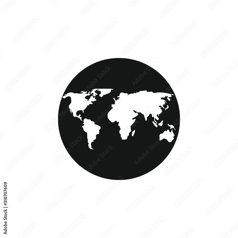 Obraz premium World map icon vector. symbol for web site Computer and mobile vector.