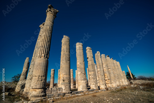 The Temple of Zeus of Diokaesareia ( Uzuncaburc ) Ancient City in Mersin, Turkey