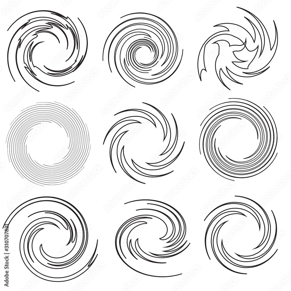 Vector swirl icons Vector swirl icons