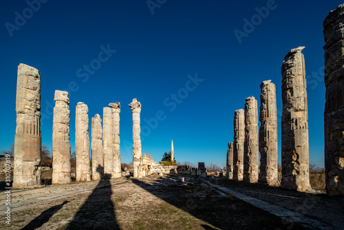 The Temple of Zeus of Diokaesareia ( Uzuncaburc ) Ancient City in Mersin, Turkey