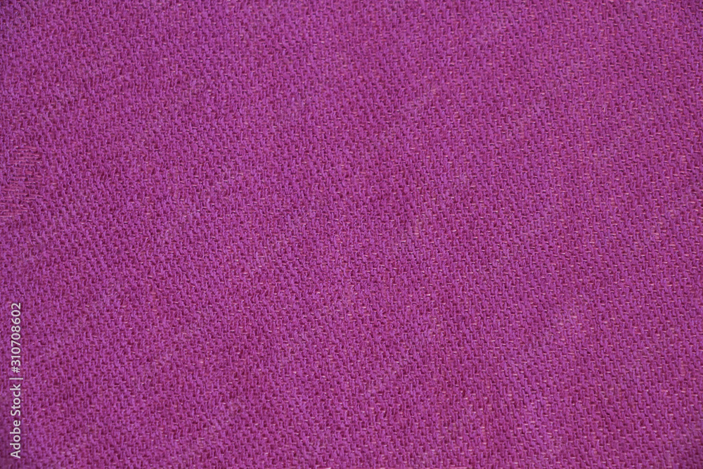 Colorful pink natural nepalese pashmina fabric. Herringbone tweed