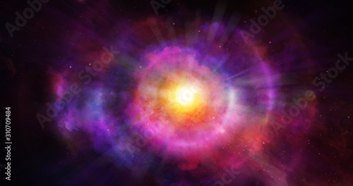 Abstract clouds of supernova explosion, color smoke colorful texture nebula b...