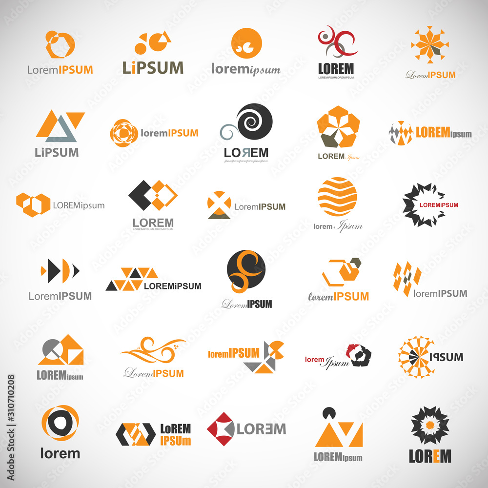 Abstract Element Icon Set. Vector Isolated On Gray. Abstract Element Logo For Company And Busines Symbol, Tech Icon And Element Design. Creative Icons For Corporate Logo. Abstract Modern Template Abstract Element Icon Set. Vector Isolated On Gray. Abstract Element Logo For Company And Busines Symbol, Tech Icon And Element Design. Creative Icons For Corporate Logo. Abstract Modern Template