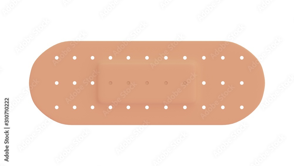 Adhesive bandage isolated on white background, green. Adhesive plaster. Adhesive bandage isolated on white background, green. Adhesive plaster.